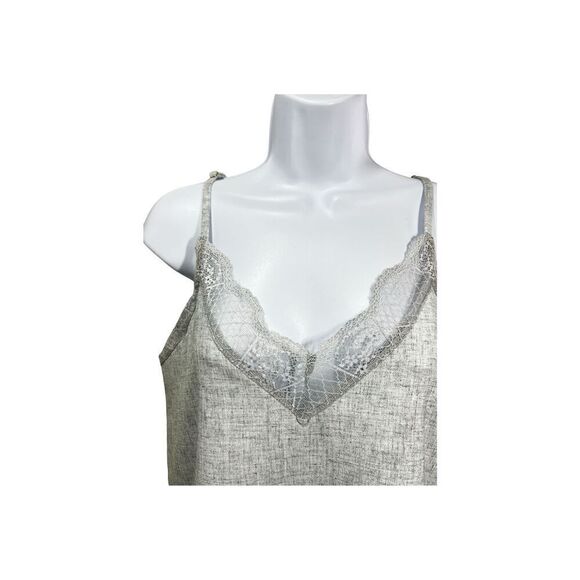 bishop + young Light Gray Cami/Tank with Lace New S - Picture 3 of 9